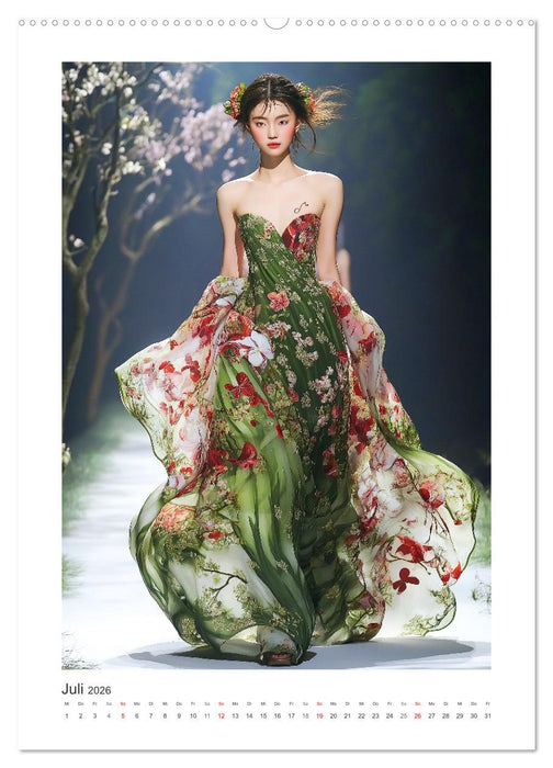 Asian High Fashion. Eleganz und Glamour auf dem Laufsteg (CALVENDO Premium Wandkalender 2026)