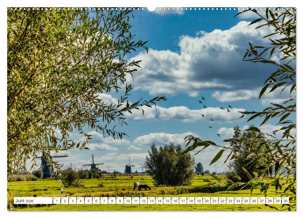 Die Windmühlen von Kinderdijk - UNESCO Welterbe (CALVENDO Wandkalender 2026)