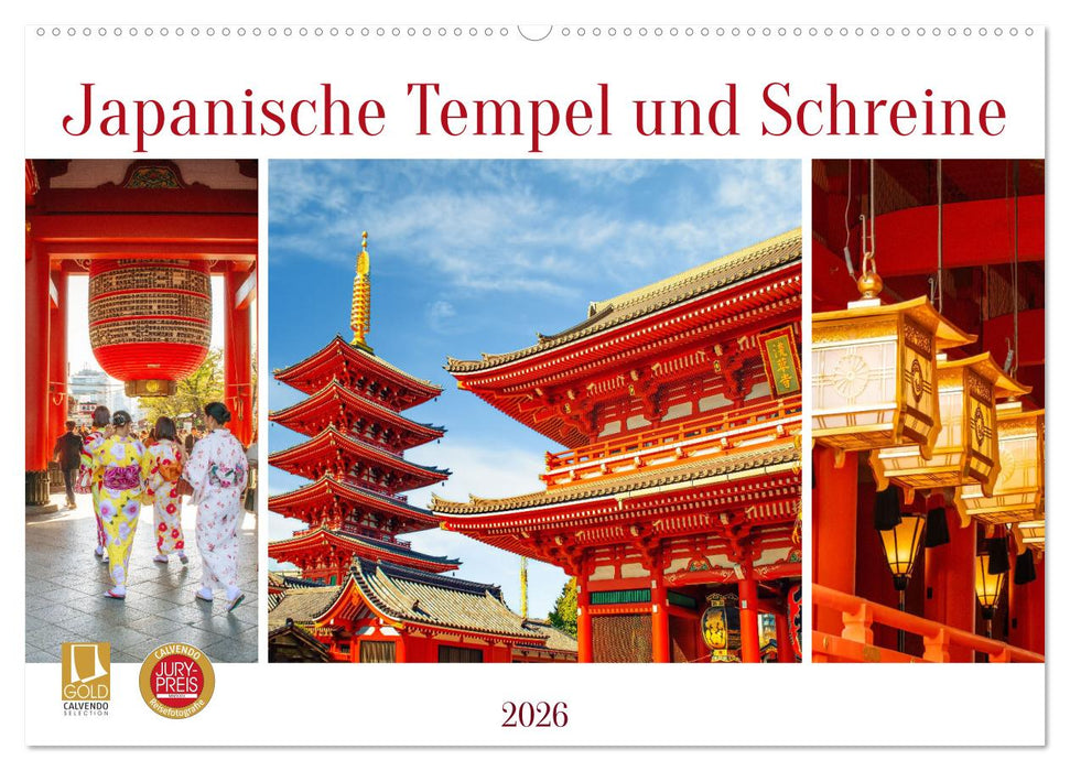 Japanische Tempel und Schreine (CALVENDO Wandkalender 2026)