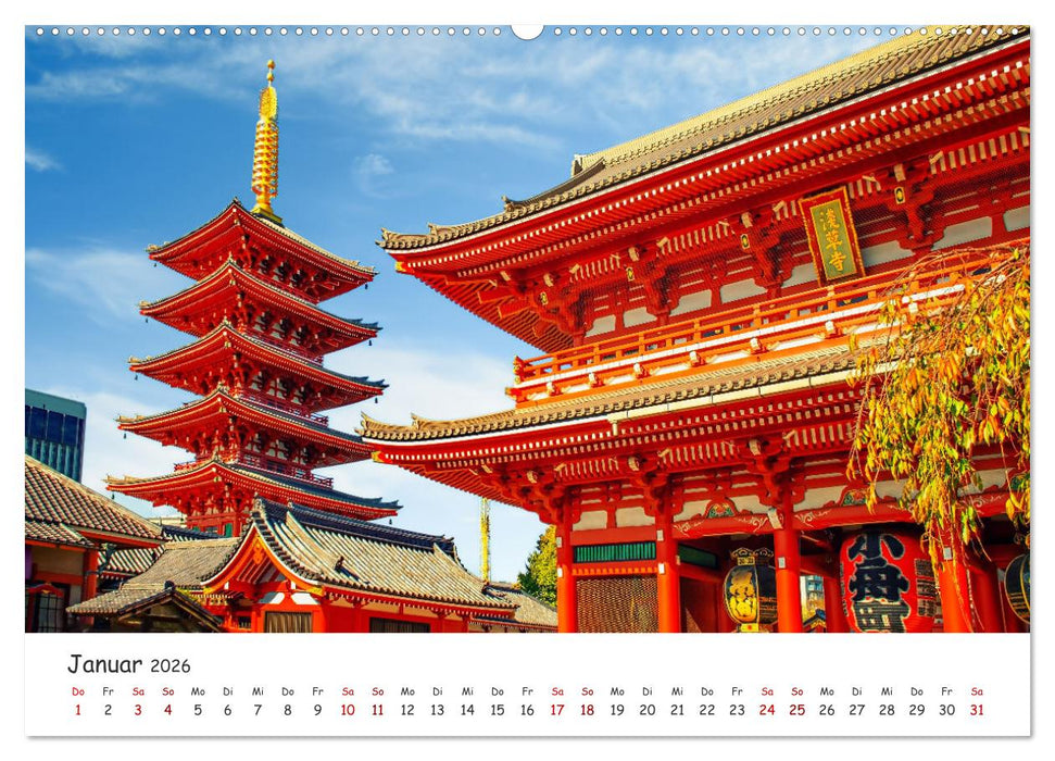 Japanische Tempel und Schreine (CALVENDO Premium Wandkalender 2026)