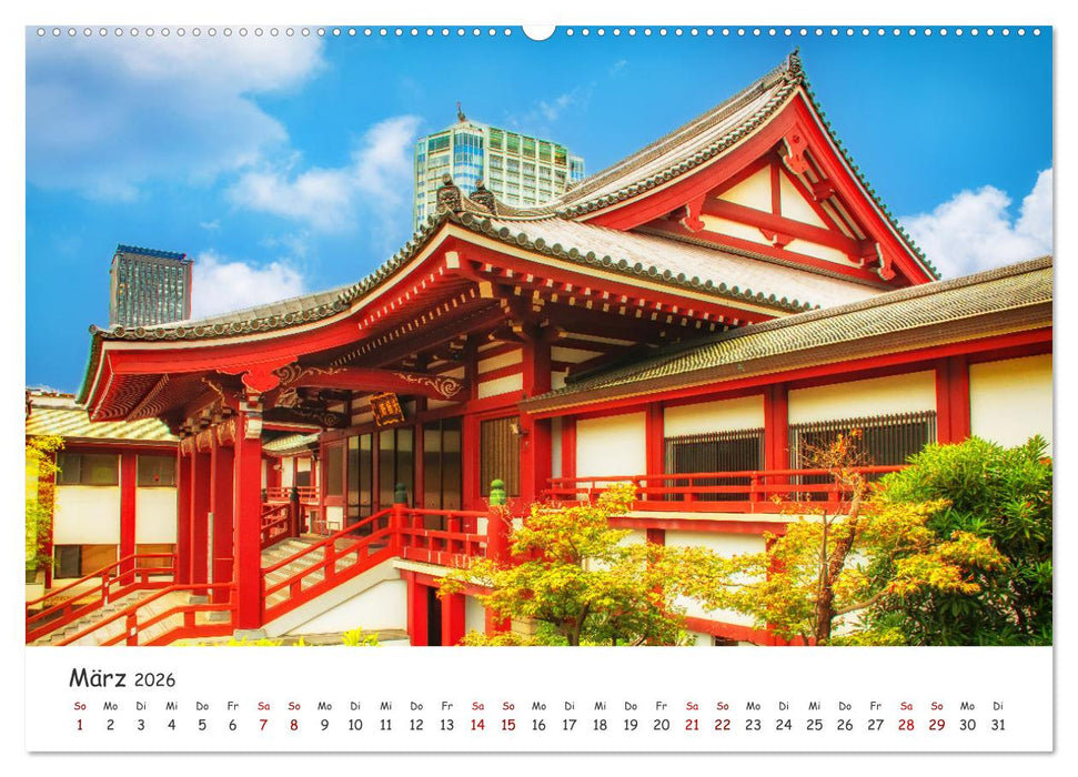 Japanische Tempel und Schreine (CALVENDO Premium Wandkalender 2026)
