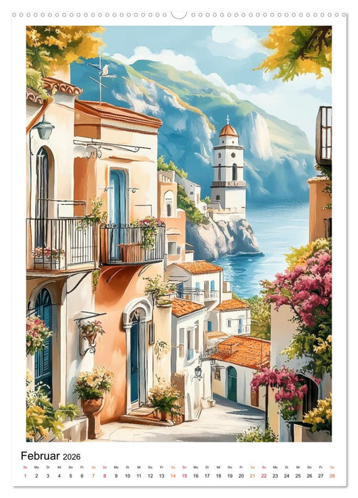 Dolce Vita an der Küste von Amalfi (CALVENDO Wandkalender 2026)