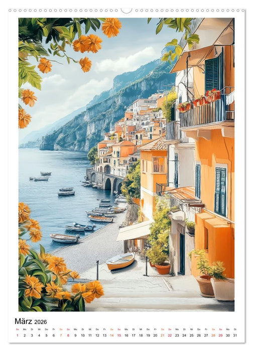 Dolce Vita an der Küste von Amalfi (CALVENDO Wandkalender 2026)