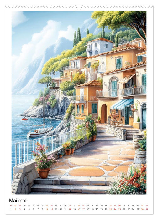 Dolce Vita an der Küste von Amalfi (CALVENDO Wandkalender 2026)