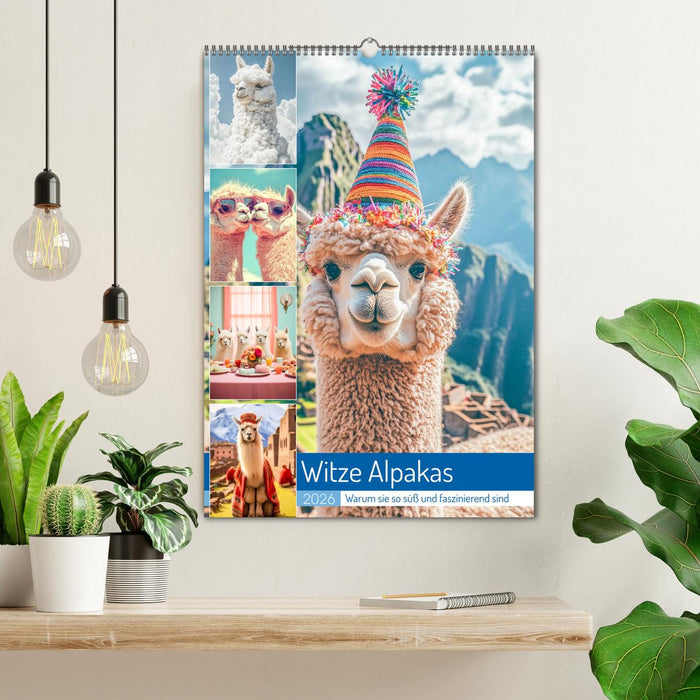 Witzige Alpakas (CALVENDO Wandkalender 2026)