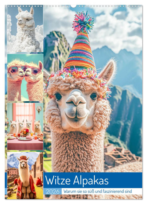 Witzige Alpakas (CALVENDO Wandkalender 2026)