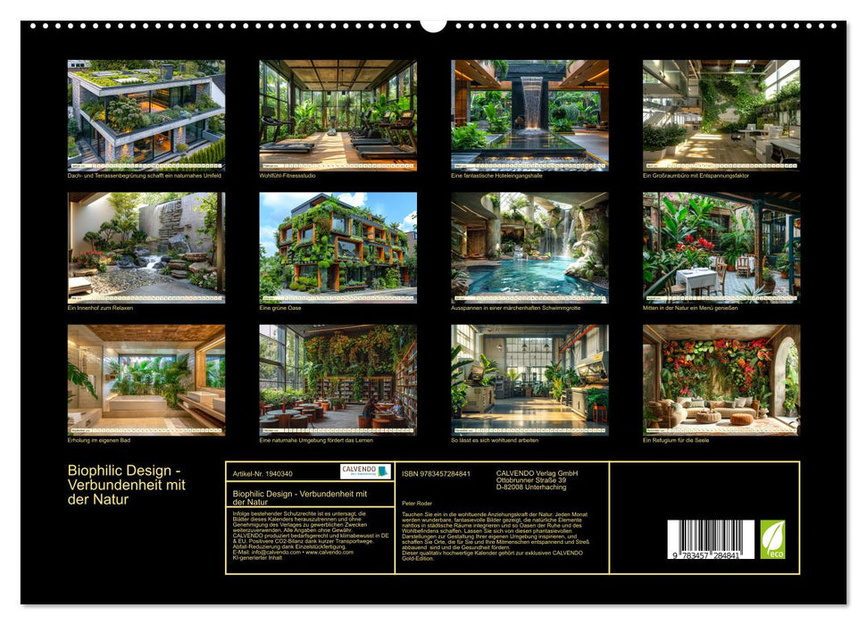 Biophilic Design - Verbundenheit mit der Natur (CALVENDO Premium Wandkalender 2026)
