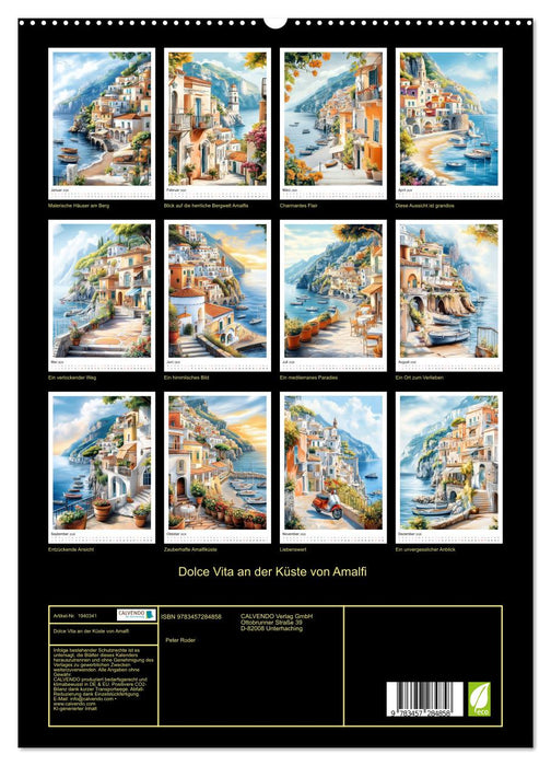 Dolce Vita an der Küste von Amalfi (CALVENDO Premium Wandkalender 2026)