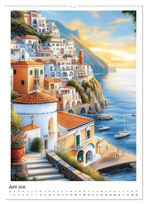 Dolce Vita an der Küste von Amalfi (CALVENDO Premium Wandkalender 2026)
