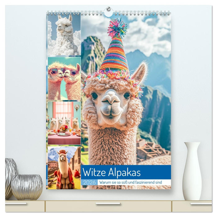 Witzige Alpakas (CALVENDO Premium Wandkalender 2026)