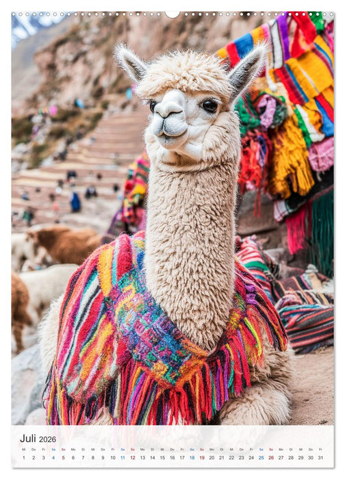 Witzige Alpakas (CALVENDO Premium Wandkalender 2026)