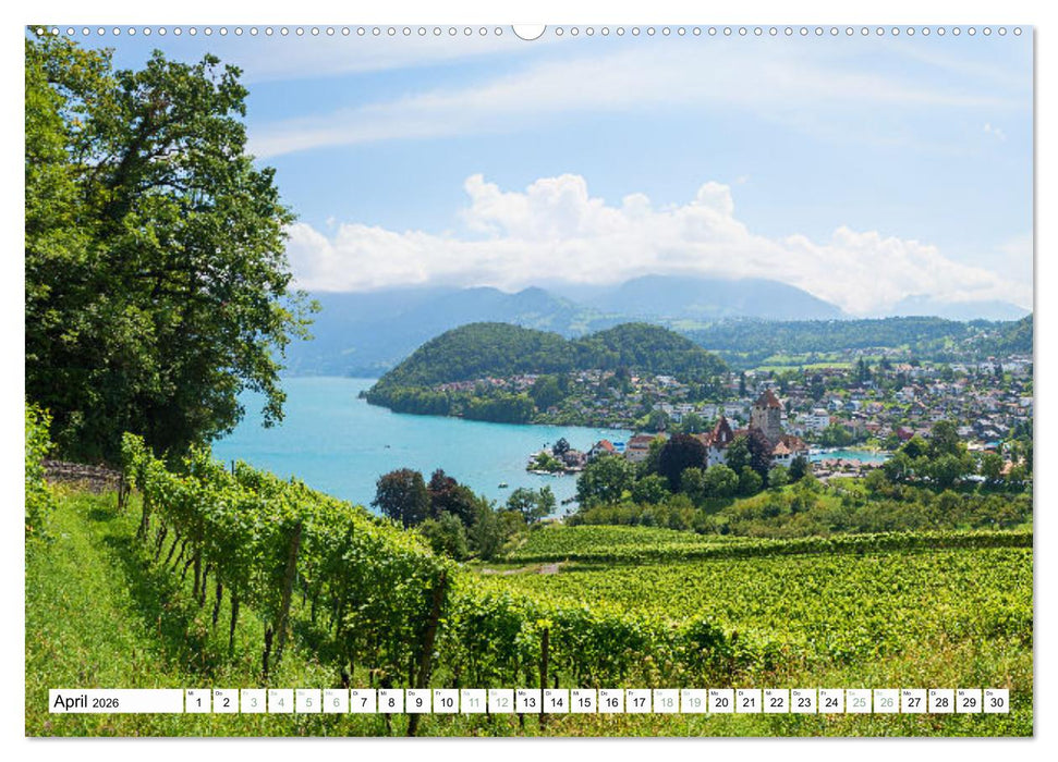 Faszination Berner Oberland - Thuner- und Brienzersee (CALVENDO Premium Wandkalender 2026)