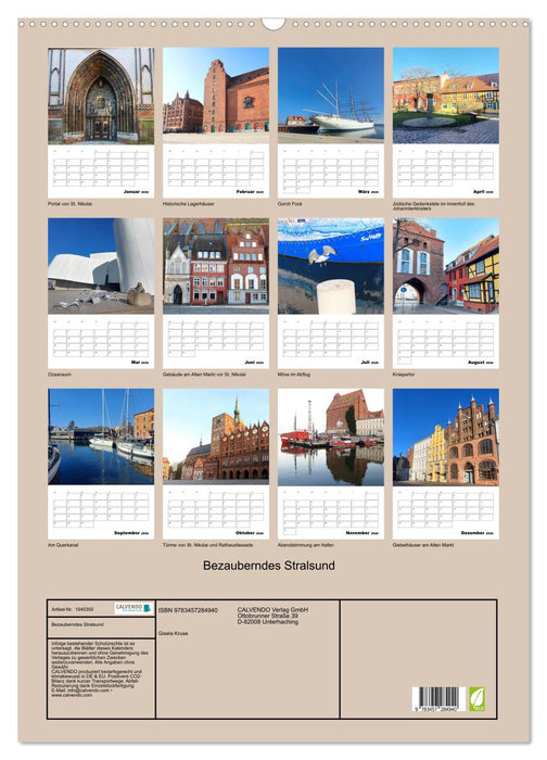 Bezauberndes Stralsund (CALVENDO Wandkalender 2026)