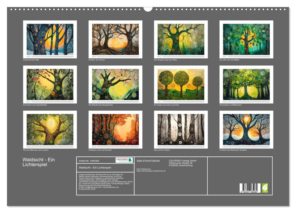 Waldsicht - Ein Lichterspiel (CALVENDO Wandkalender 2026)