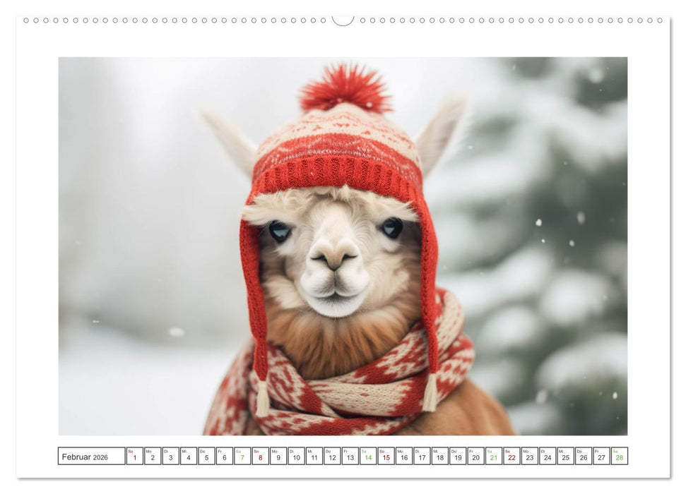 Die Welt der Alpakas (CALVENDO Premium Wandkalender 2026)