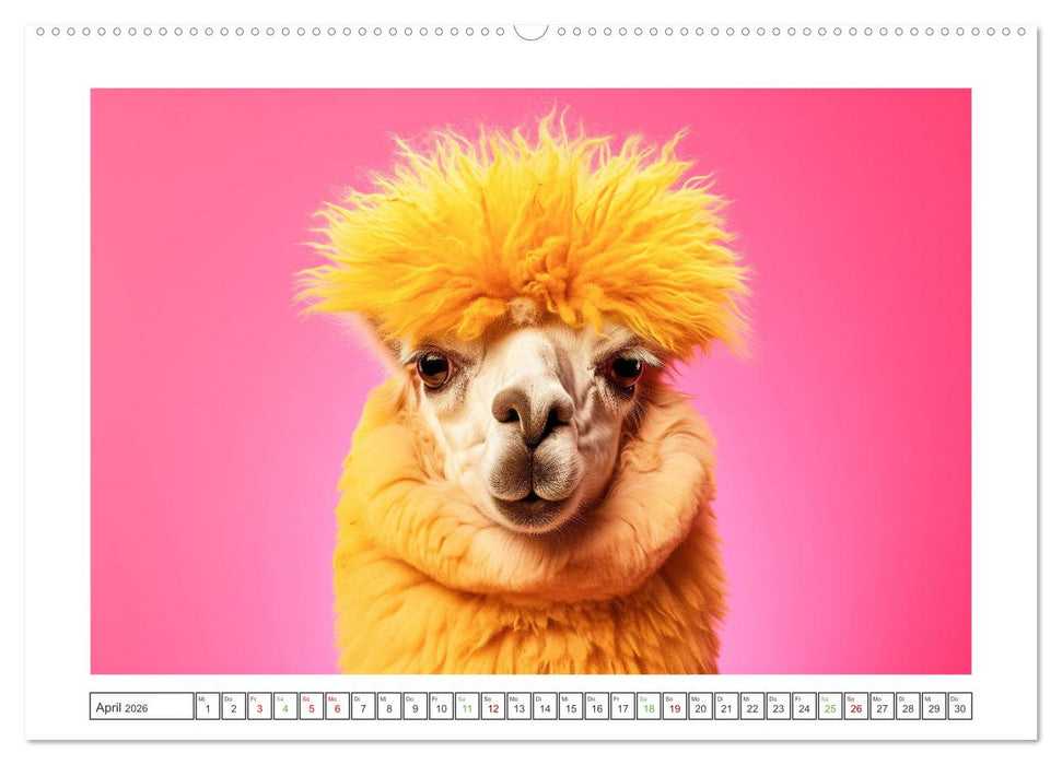Die Welt der Alpakas (CALVENDO Premium Wandkalender 2026)