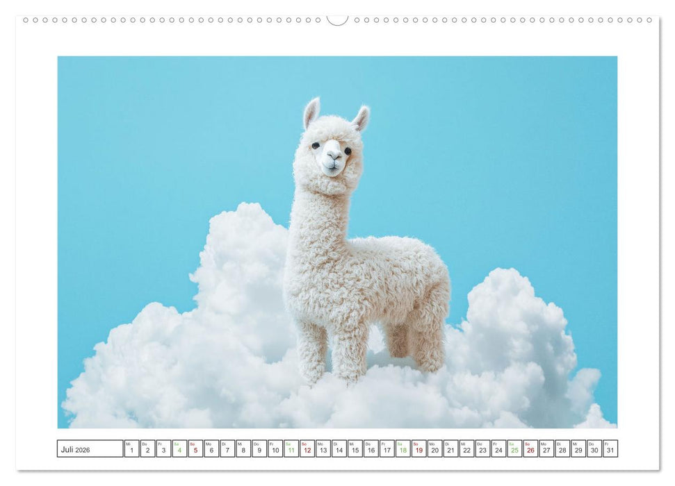 Die Welt der Alpakas (CALVENDO Premium Wandkalender 2026)