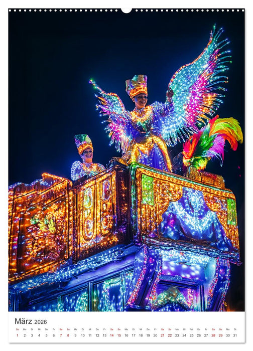 Tanzende Farben - Rio de Janeiro im Takt des Karnevals (CALVENDO Wandkalender 2026)