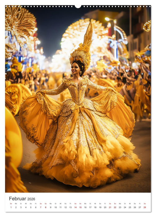Tanzende Farben - Rio de Janeiro im Takt des Karnevals (CALVENDO Premium Wandkalender 2026)