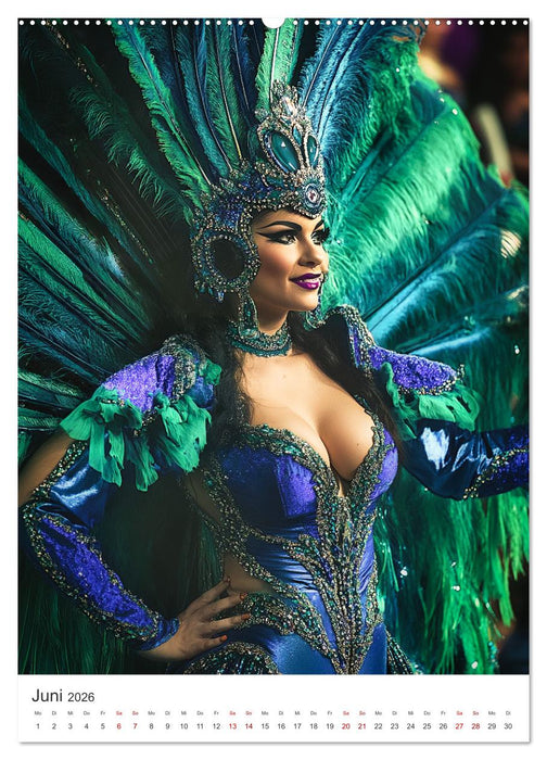 Tanzende Farben - Rio de Janeiro im Takt des Karnevals (CALVENDO Premium Wandkalender 2026)