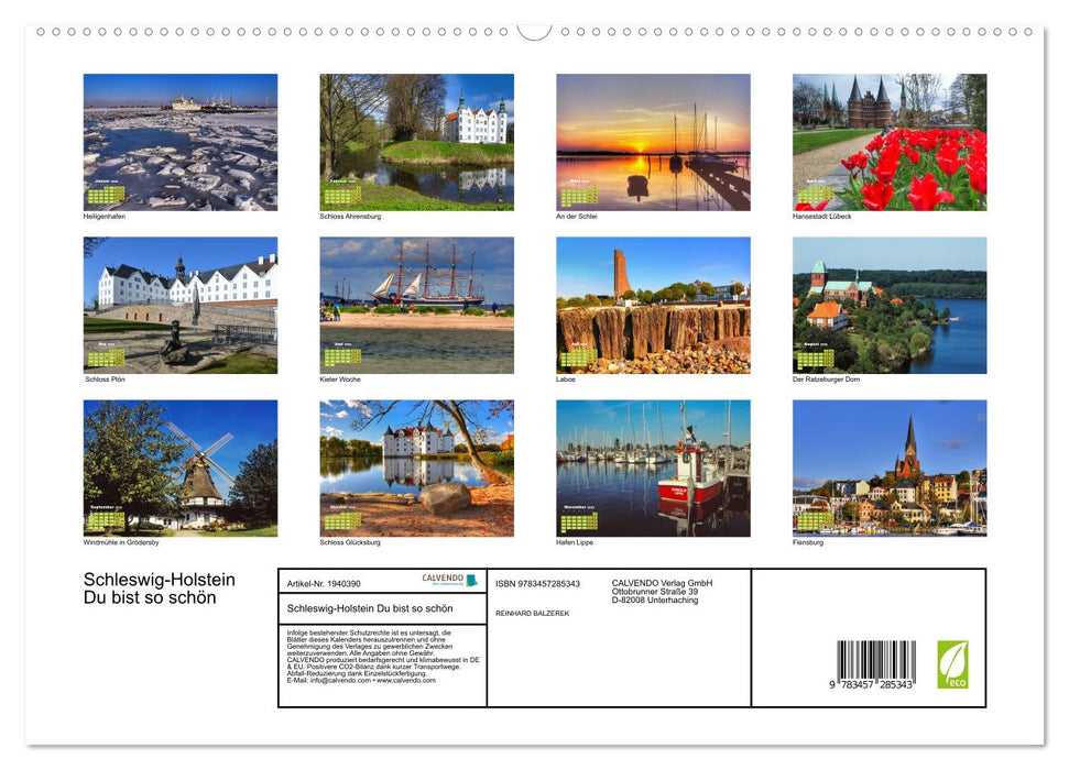 Schleswig-Holstein Du bist so schön (CALVENDO Premium Wandkalender 2026)