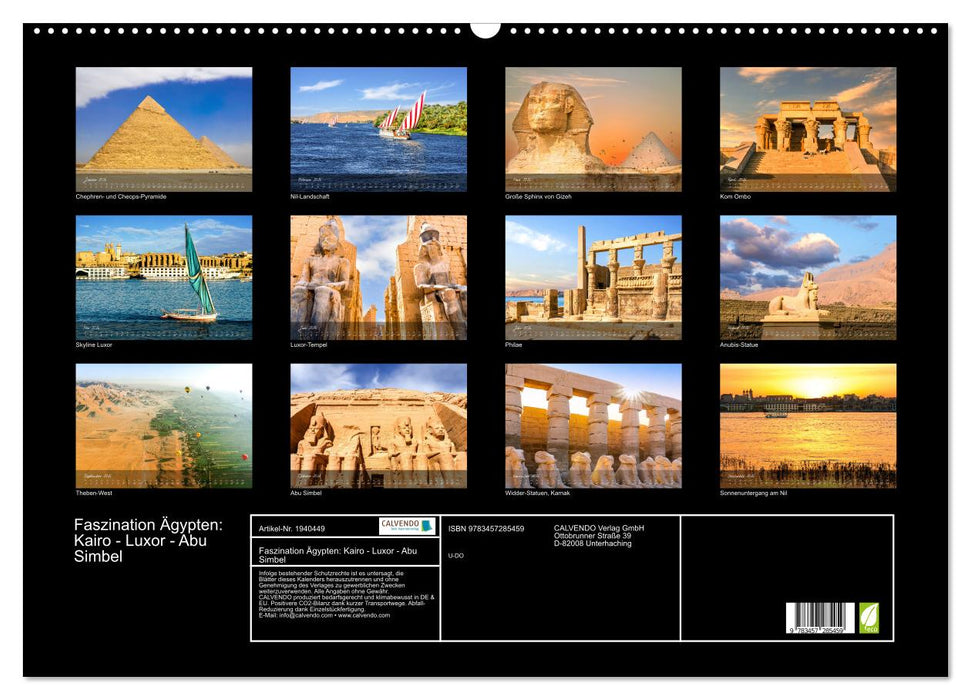 Faszination Ägypten: Kairo - Luxor - Abu Simbel (CALVENDO Wandkalender 2026)