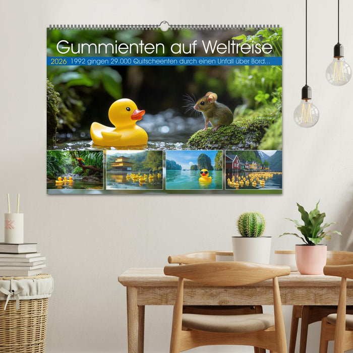 Gummienten auf Weltreise (CALVENDO Wandkalender 2026)