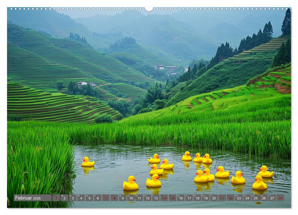 Gummienten auf Weltreise (CALVENDO Wandkalender 2026)