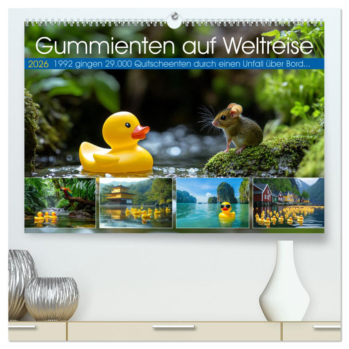 Gummienten auf Weltreise (CALVENDO Premium Wandkalender 2026)