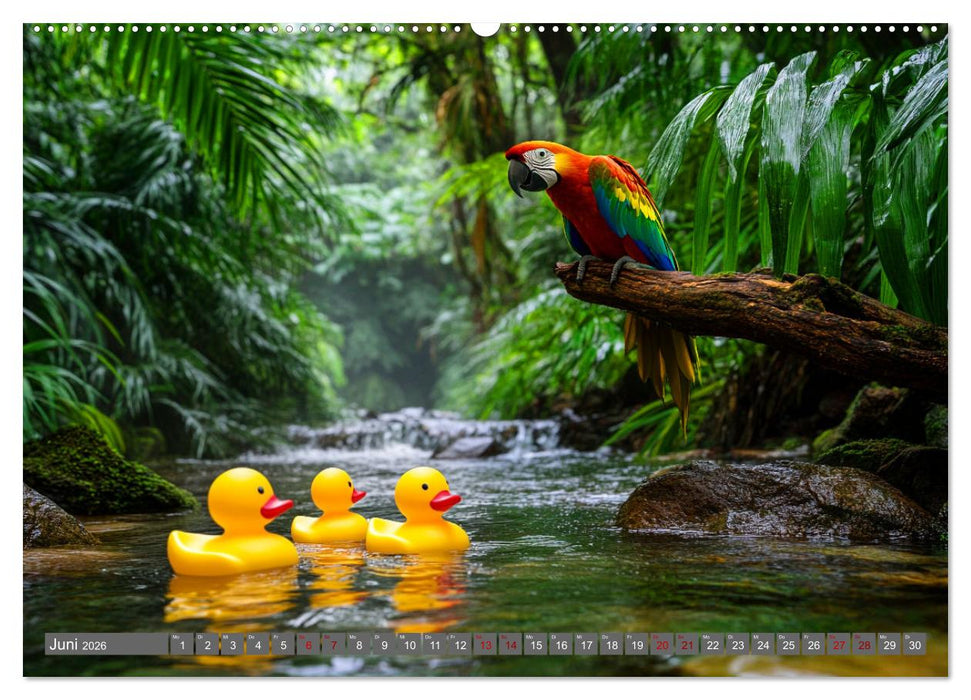 Gummienten auf Weltreise (CALVENDO Premium Wandkalender 2026)