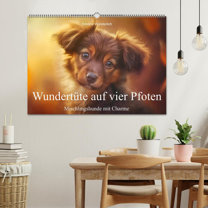 Wundertüte auf vier Pfoten - Mischlingshunde mit Charme (CALVENDO Wandkalender 2026)