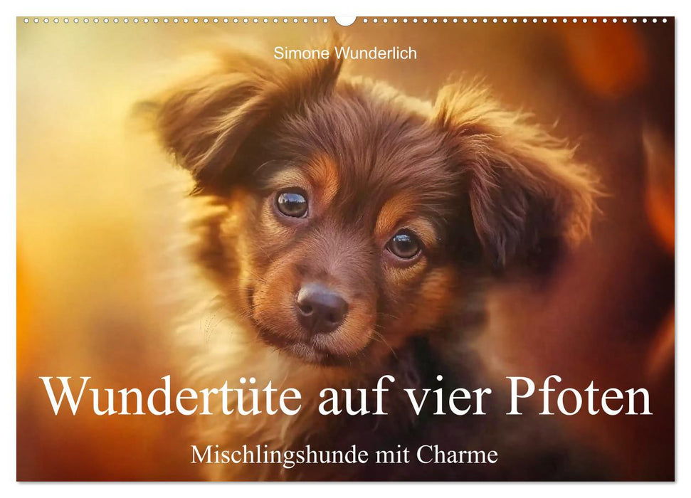Wundertüte auf vier Pfoten - Mischlingshunde mit Charme (CALVENDO Wandkalender 2026)