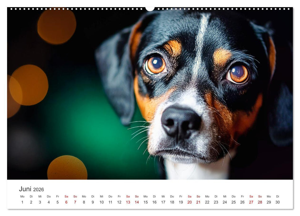 Wundertüte auf vier Pfoten - Mischlingshunde mit Charme (CALVENDO Wandkalender 2026)