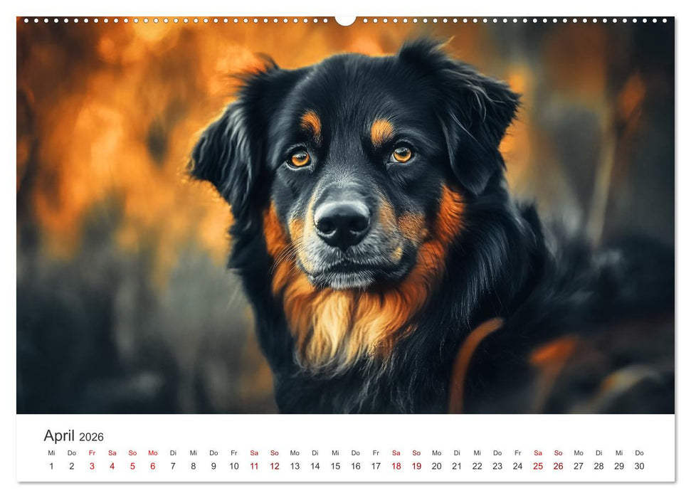 Wundertüte auf vier Pfoten - Mischlingshunde mit Charme (CALVENDO Premium Wandkalender 2026)