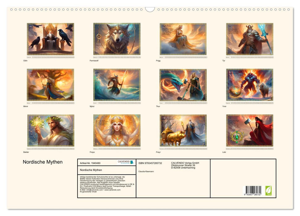Nordische Mythen (CALVENDO Wandkalender 2026)