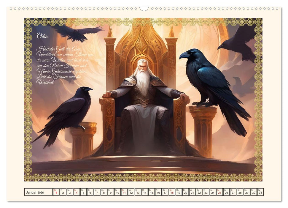Nordische Mythen (CALVENDO Wandkalender 2026)