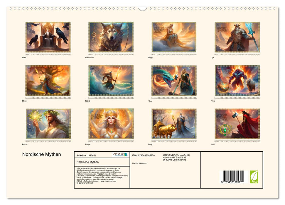 Nordische Mythen (CALVENDO Premium Wandkalender 2026)