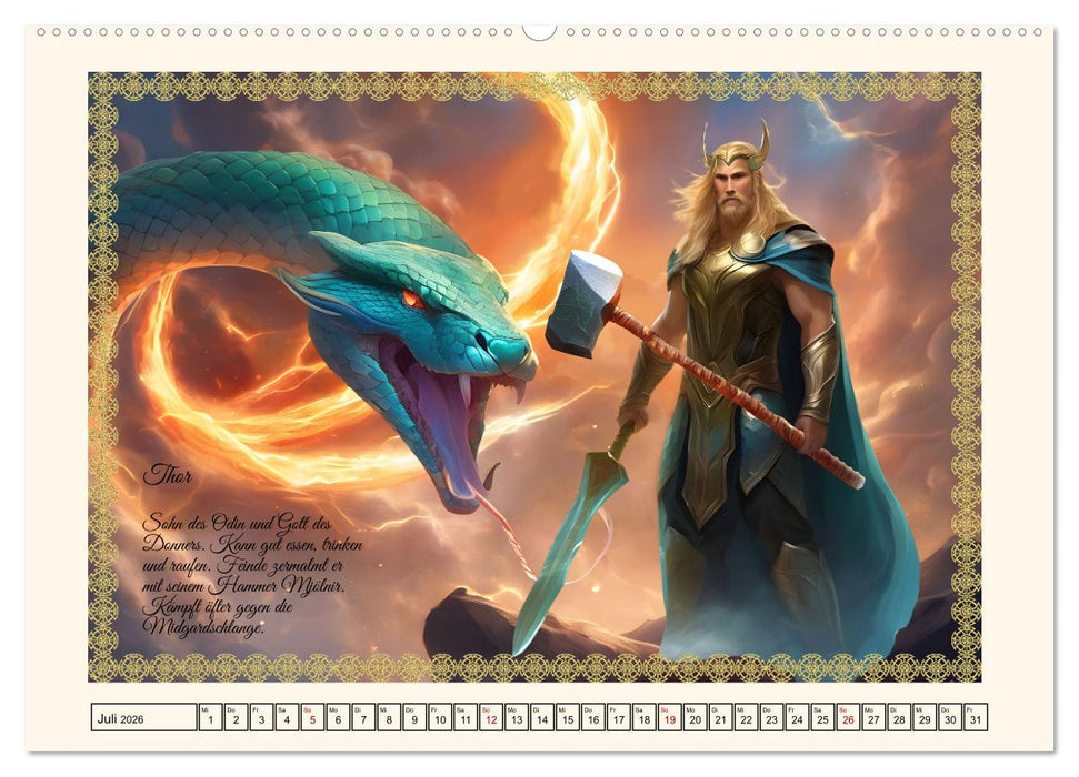 Nordische Mythen (CALVENDO Premium Wandkalender 2026)