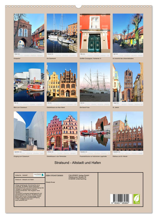 Stralsund - Altstadt und Hafen (CALVENDO Premium Wandkalender 2026)