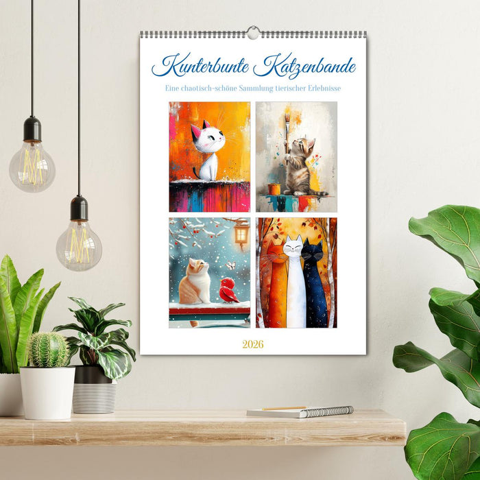 Kunterbunte Katzenbande (CALVENDO Wandkalender 2026)