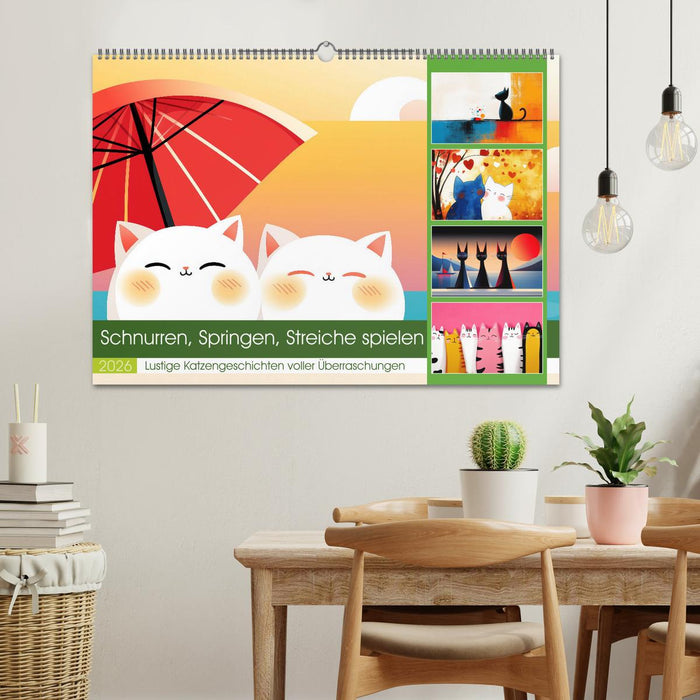 Schnurren, Springen, Streiche spielen (CALVENDO Wandkalender 2026)