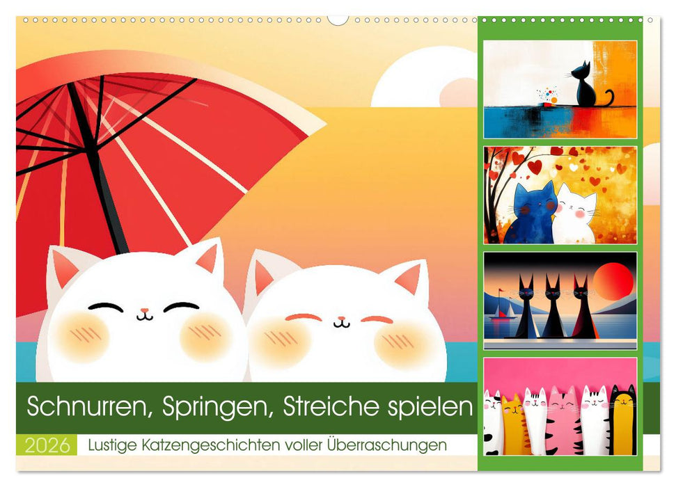 Schnurren, Springen, Streiche spielen (CALVENDO Wandkalender 2026)