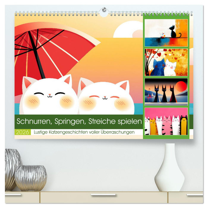 Schnurren, Springen, Streiche spielen (CALVENDO Premium Wandkalender 2026)