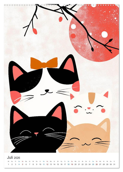 Kunterbunte Katzenbande (CALVENDO Premium Wandkalender 2026)