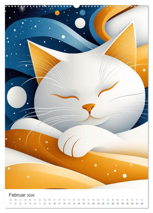 Kunterbunte Katzenbande (CALVENDO Premium Wandkalender 2026)
