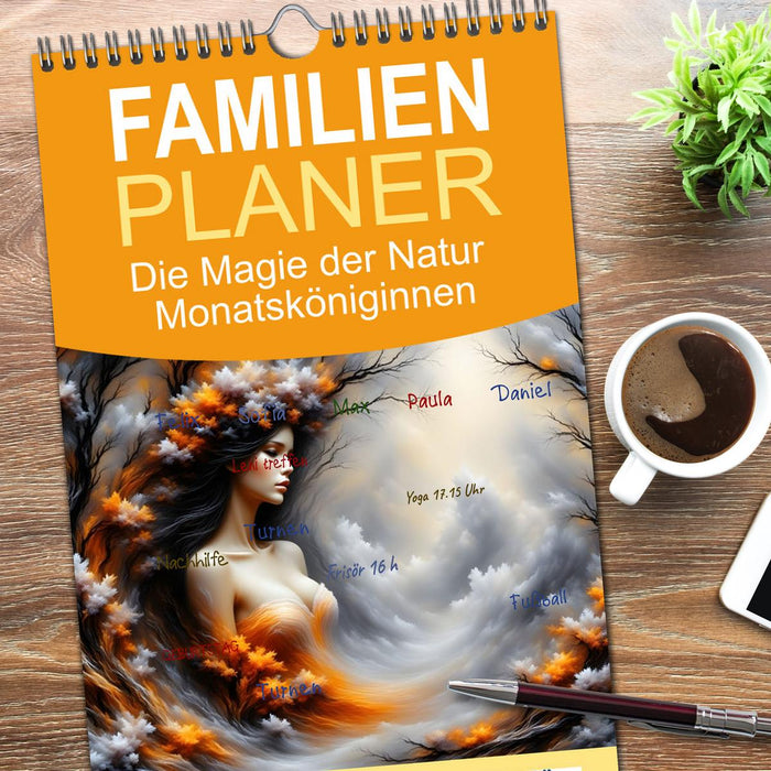 Die Magie der Natur Monatsköniginnen (CALVENDO Familienplaner 2026)