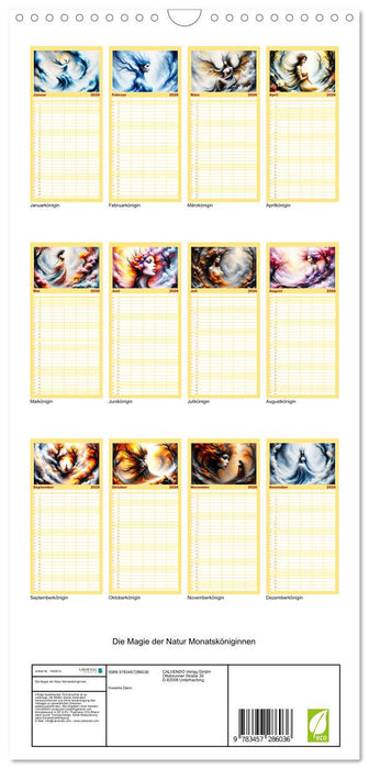 Die Magie der Natur Monatsköniginnen (CALVENDO Familienplaner 2026)