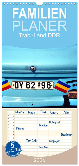Trabi-Land DDR (CALVENDO Familienplaner 2026)