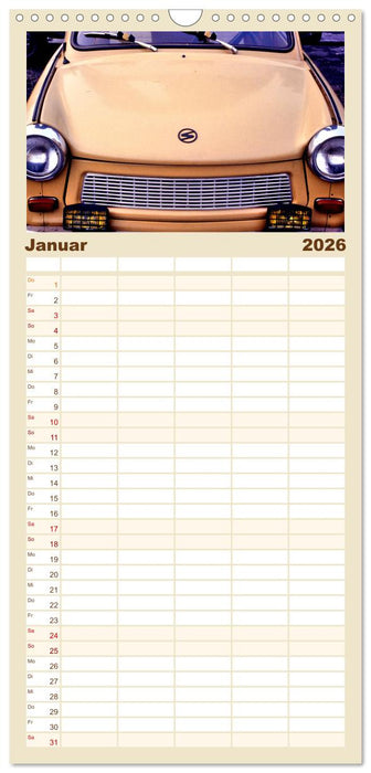 Trabi-Land DDR (CALVENDO Familienplaner 2026)