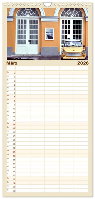 Trabi-Land DDR (CALVENDO Familienplaner 2026)